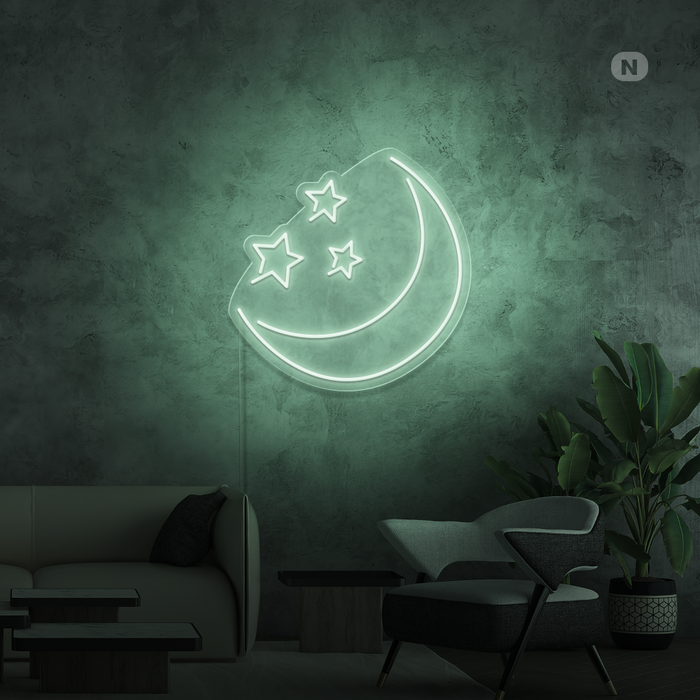 Neon Schild Mond