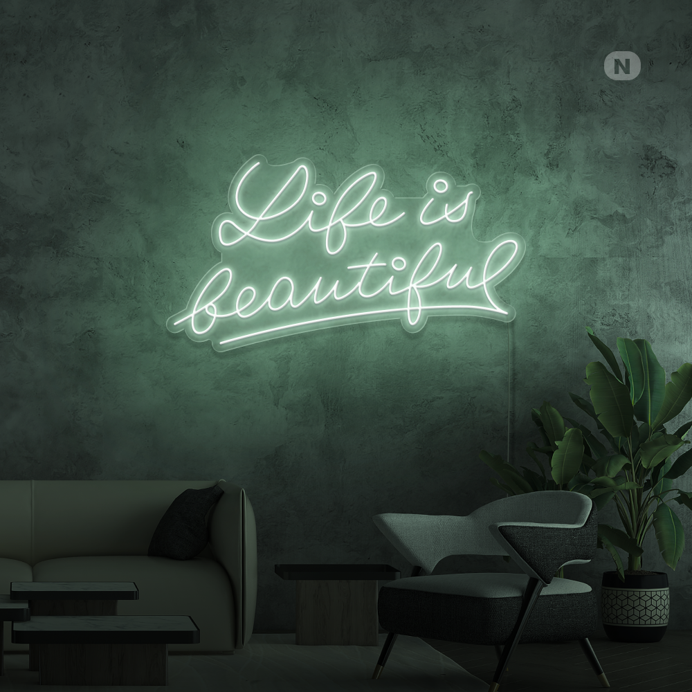 Neon Schild Leben Zitat 2