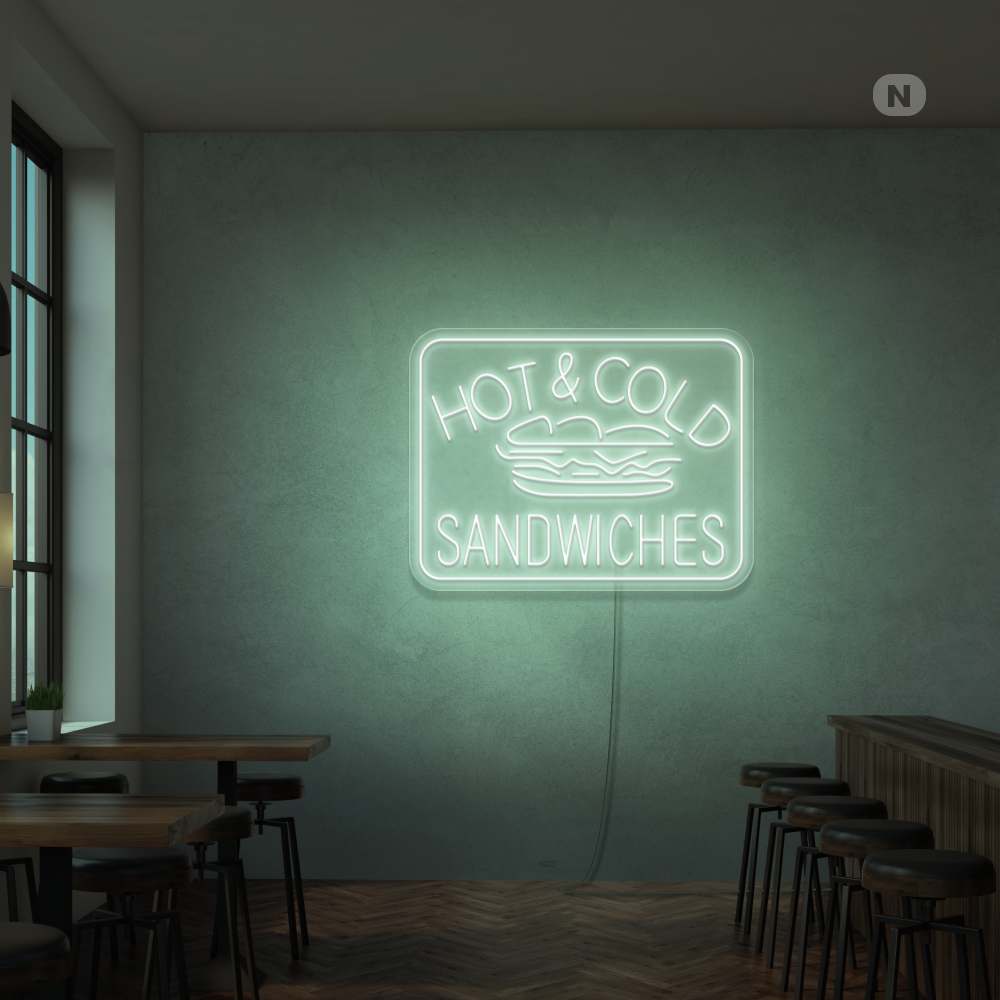 Neon Schild Hot & Cold Sandwiches