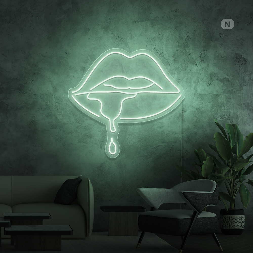 Neon Schild Ätzende Lippe