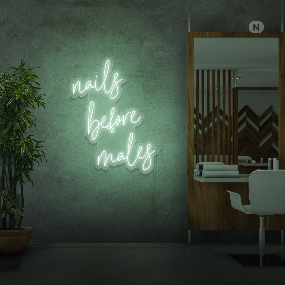 Neon Schild nails before males