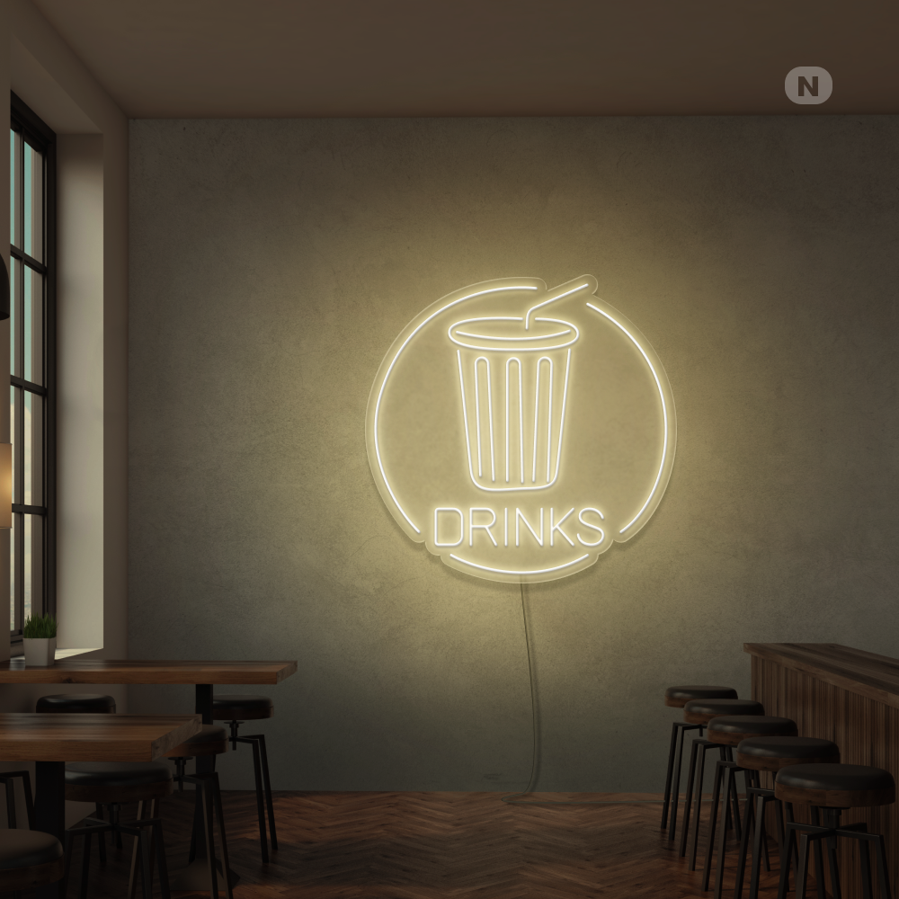 Neon Schild Drinks