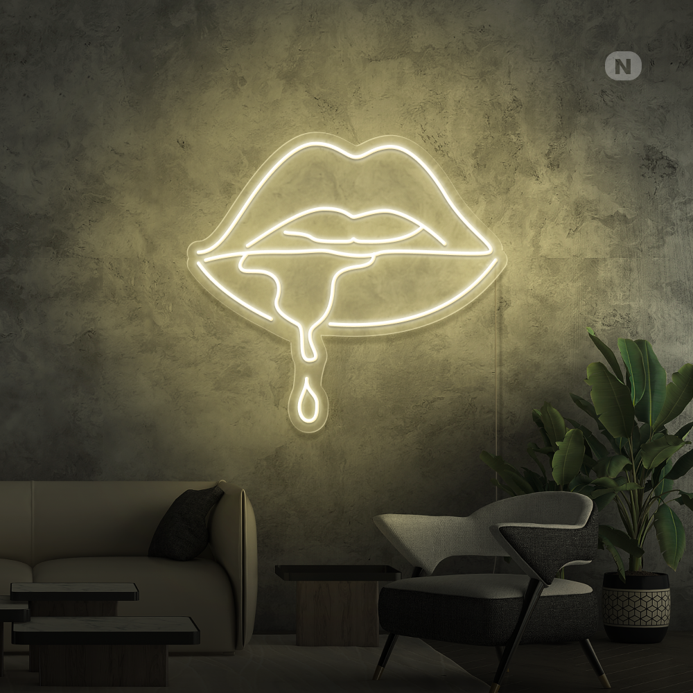 Neon Schild Ätzende Lippe