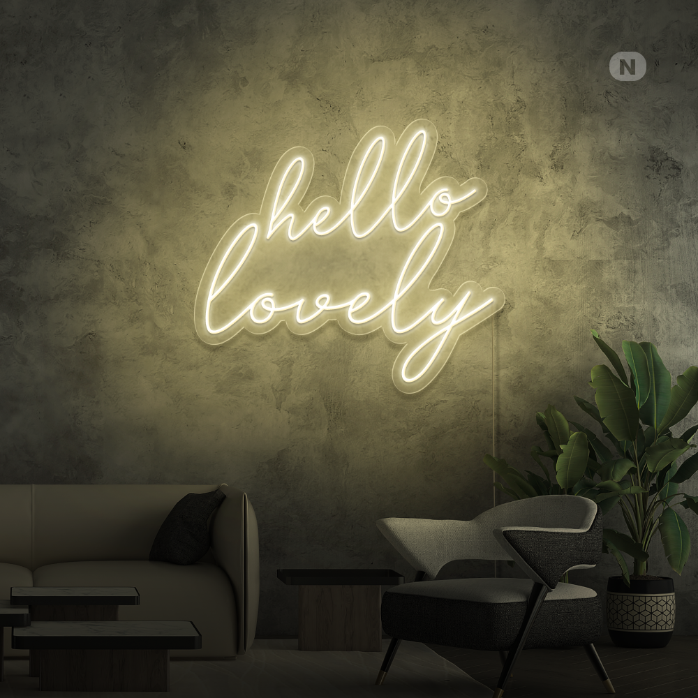 Neon Schild Hello Lovely