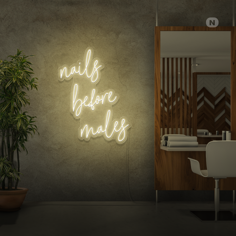 Neon Schild nails before males