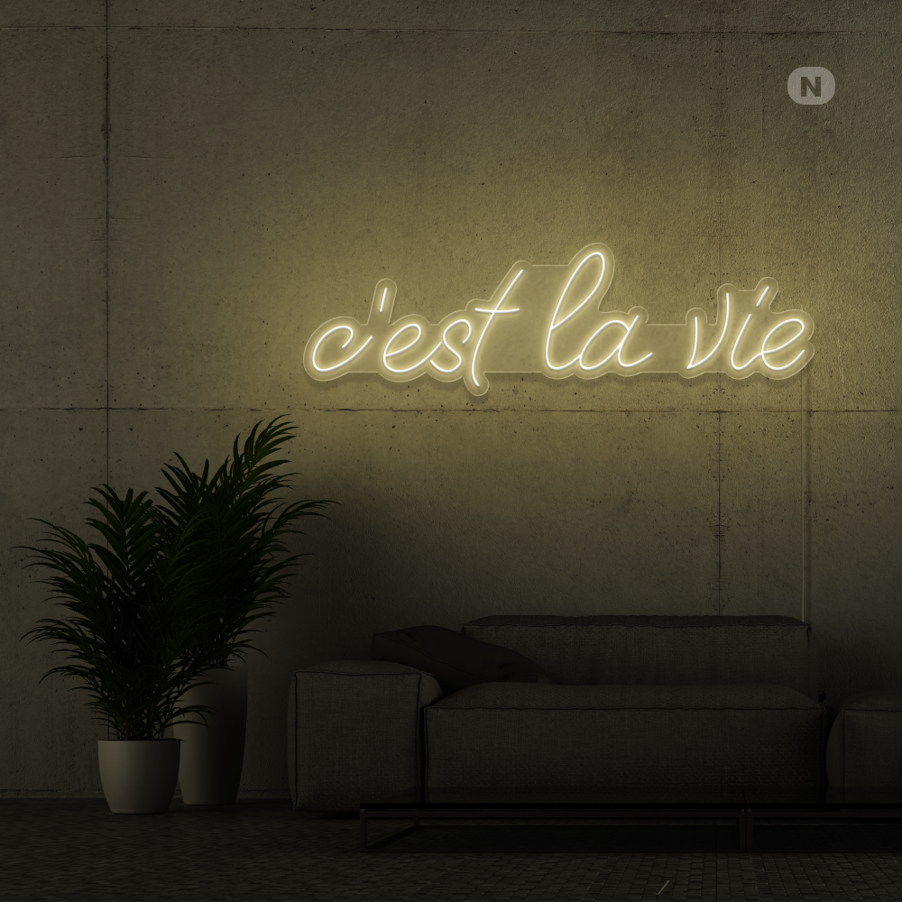 Neon Schild c'est la vie