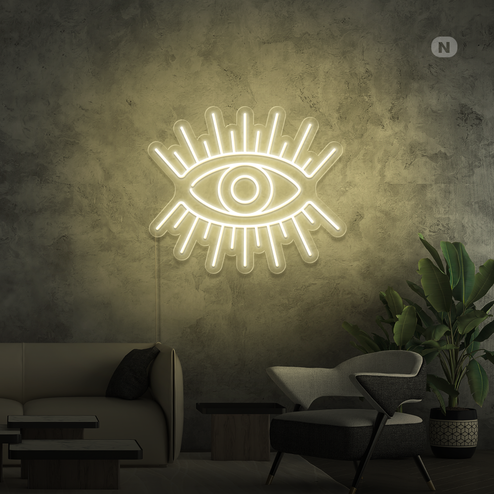 Neon Schild Künstlerisches Auge