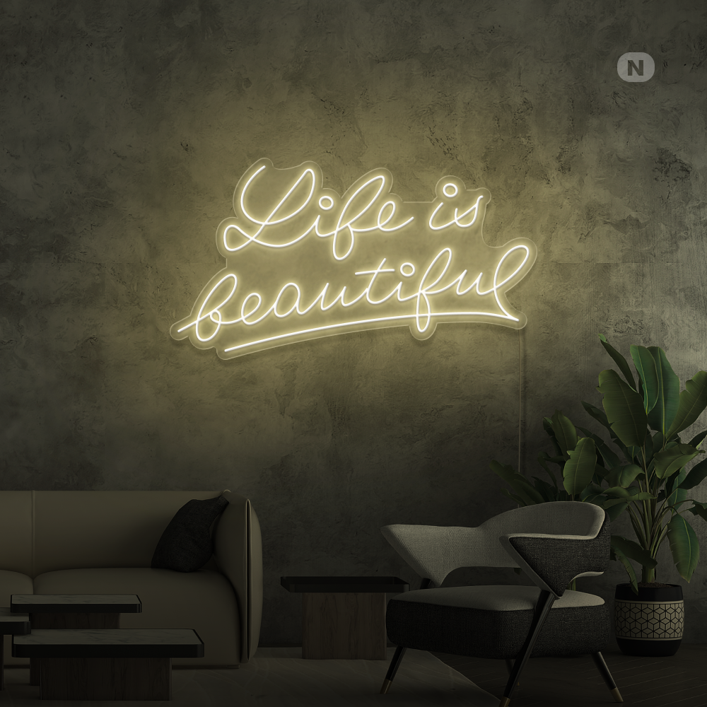 Neon Schild Leben Zitat 2