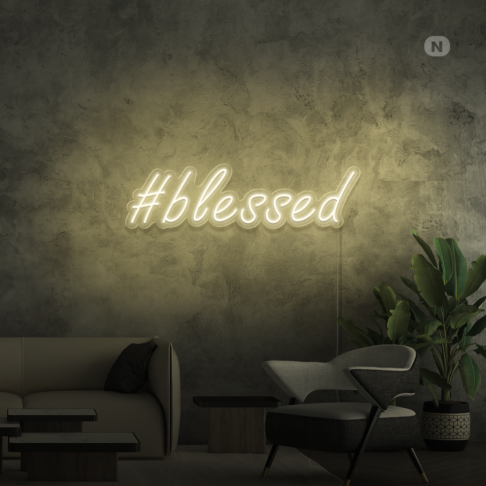 Neon Schild #Blessed