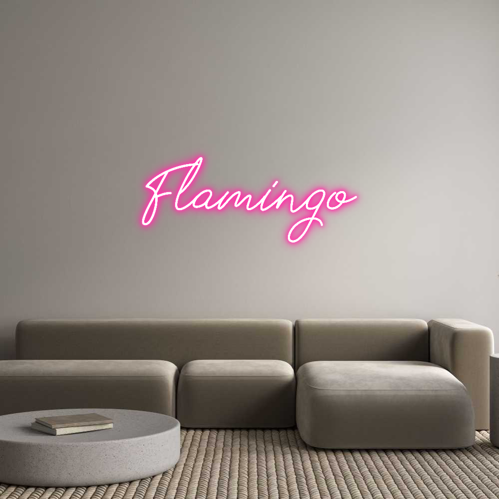 Individuelles Neon: Flamingo