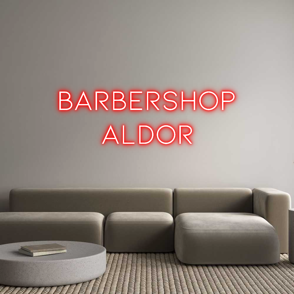 Individuelles Neon: BARBERSHOP
A...