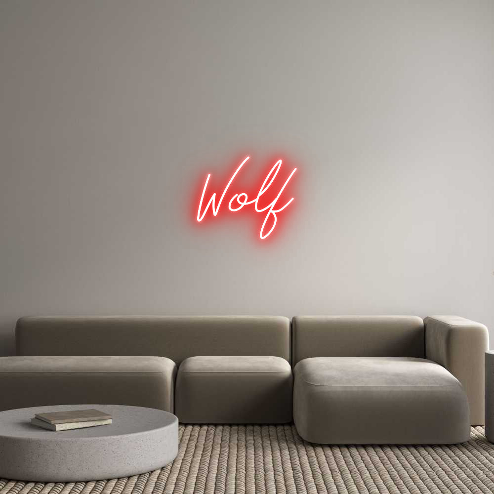 Individuelles Neon: Wolf