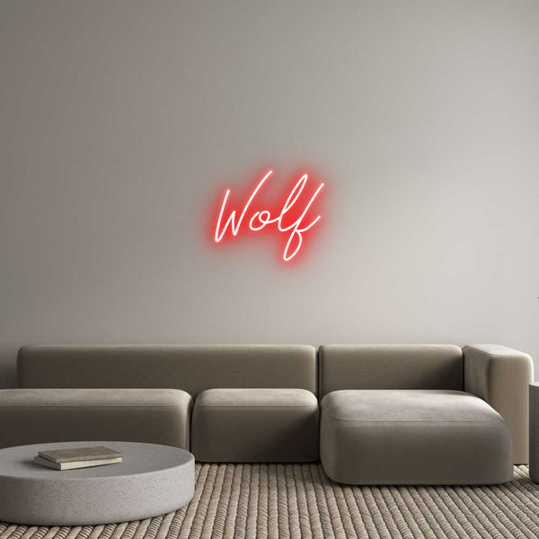 Individuelles Neon: Wolf