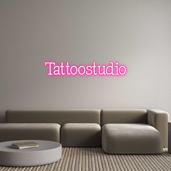 Individuelles Neon: Tattoostudio