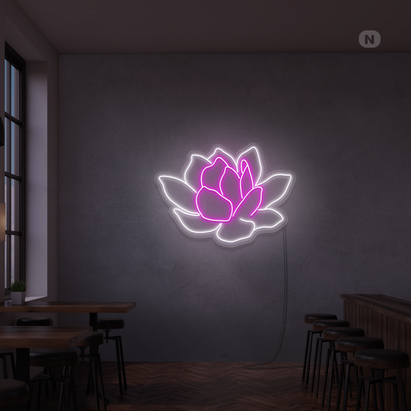 Neon Schild Blume