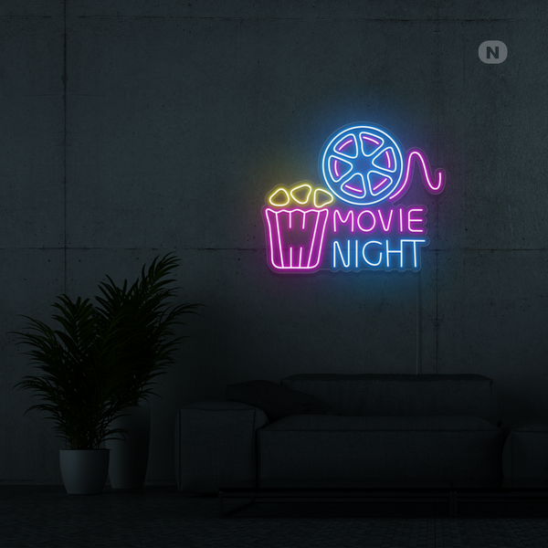 Neon Schild Movie Night