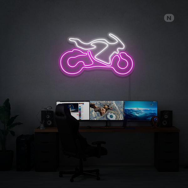 Neon Schild Sportliches Fahrrad