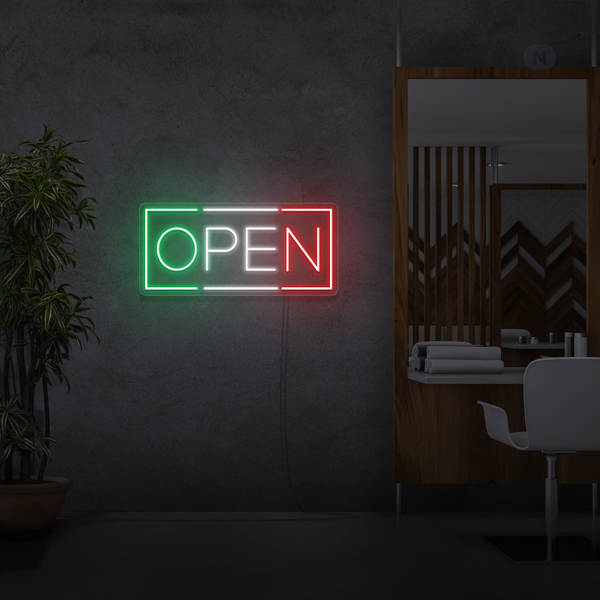 Neon Schild Open