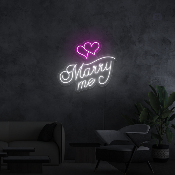 Neon Schild Marry me