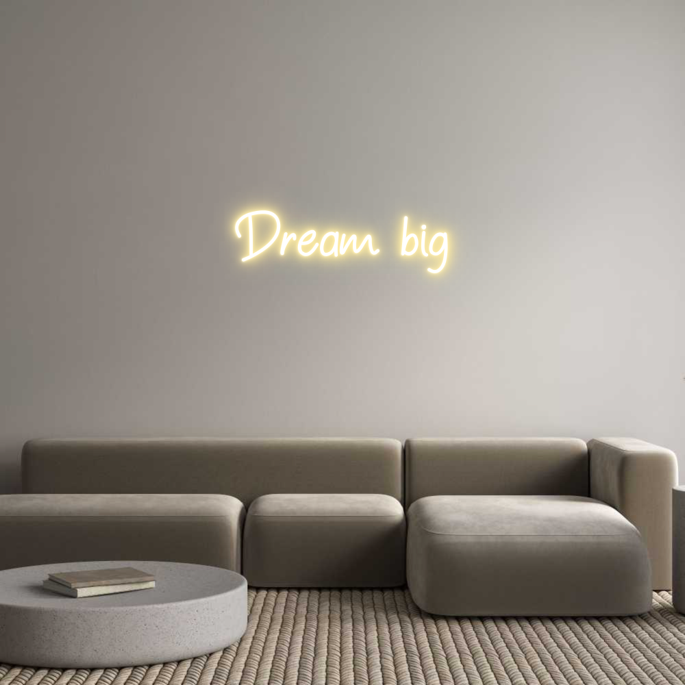 Individuelles Neon: Dream big