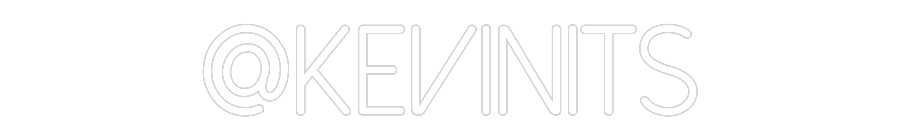 Individuelles Neon: @KEVINITS