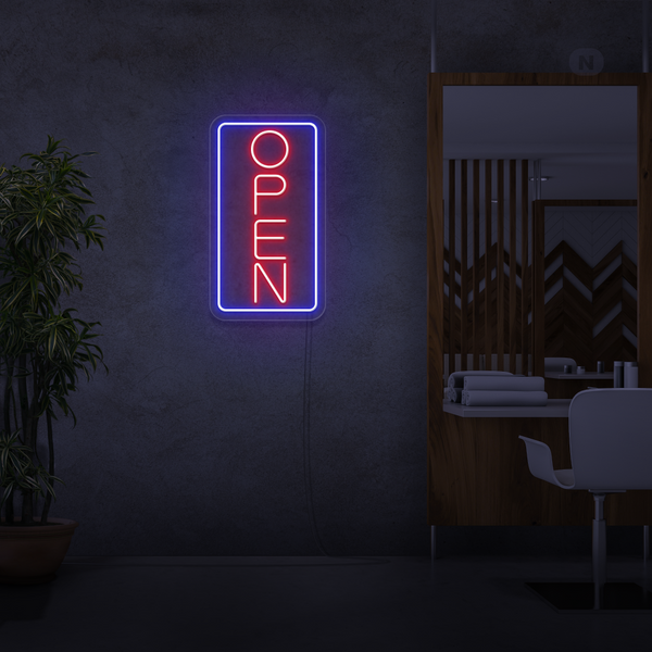 Neon Schild Open