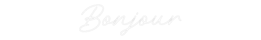 Individuelles Neon: Bonjour