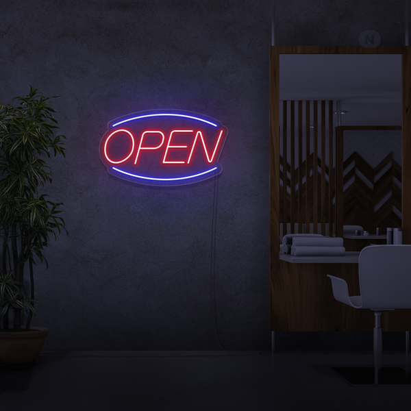 Neon Schild Open