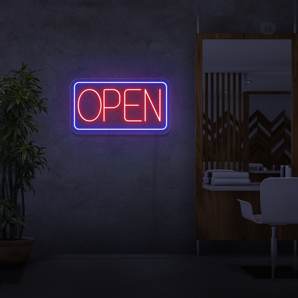 Neon Schild Open