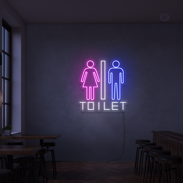 Neon Schild Toilet