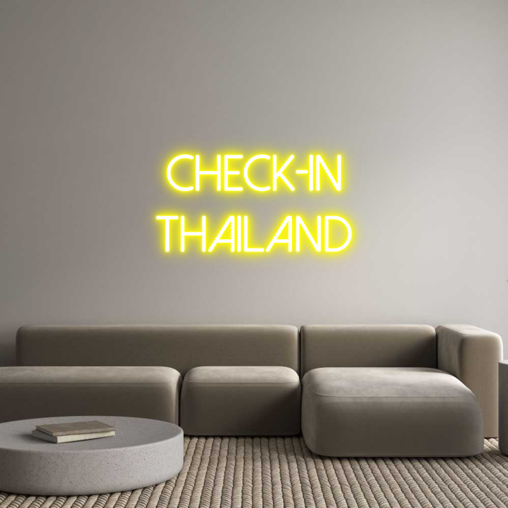 Individuelles Neon: CHECK-IN
THAI...