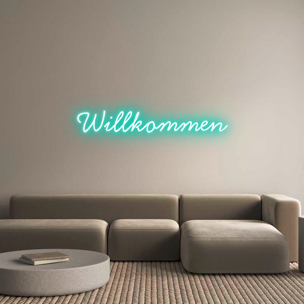 Individuelles Neon: Willkommen