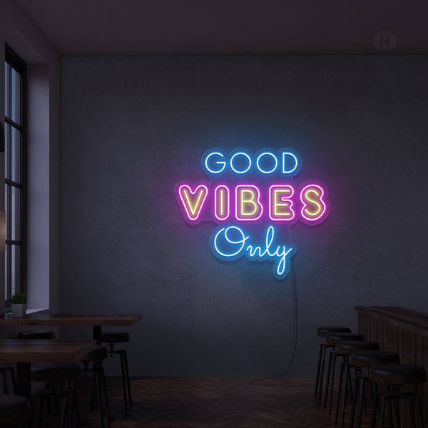 Neon Schild Good Vibes only