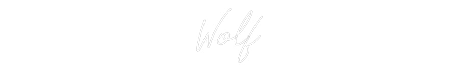 Individuelles Neon: Wolf