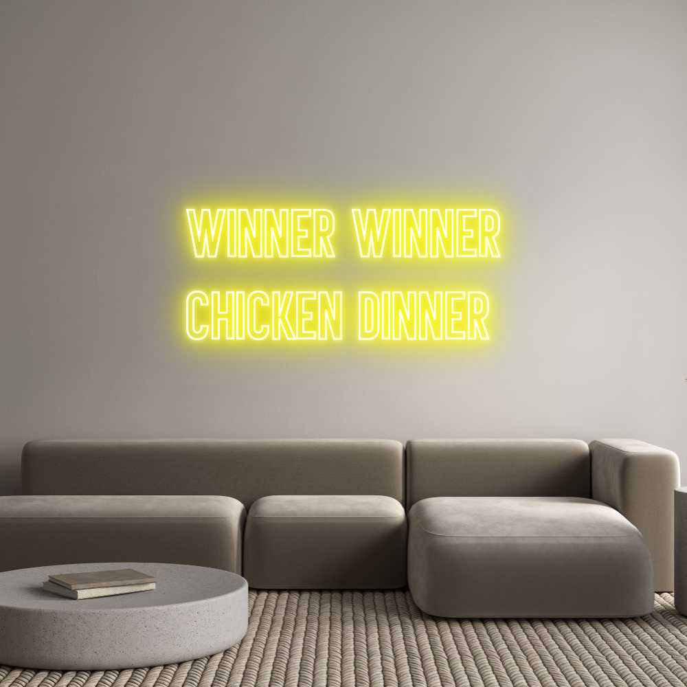 Individuelles Neon: Winner Winner...
