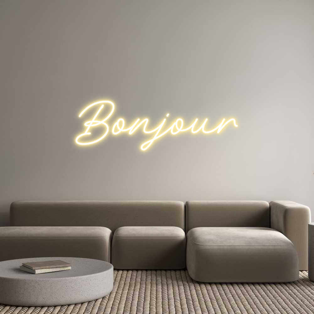 Individuelles Neon: Bonjour
