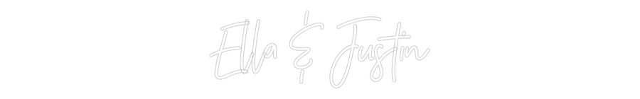 Individuelles Neon: Ella & Justin