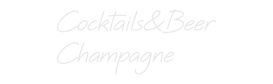 Individuelles Neon: Cocktails&Bee...