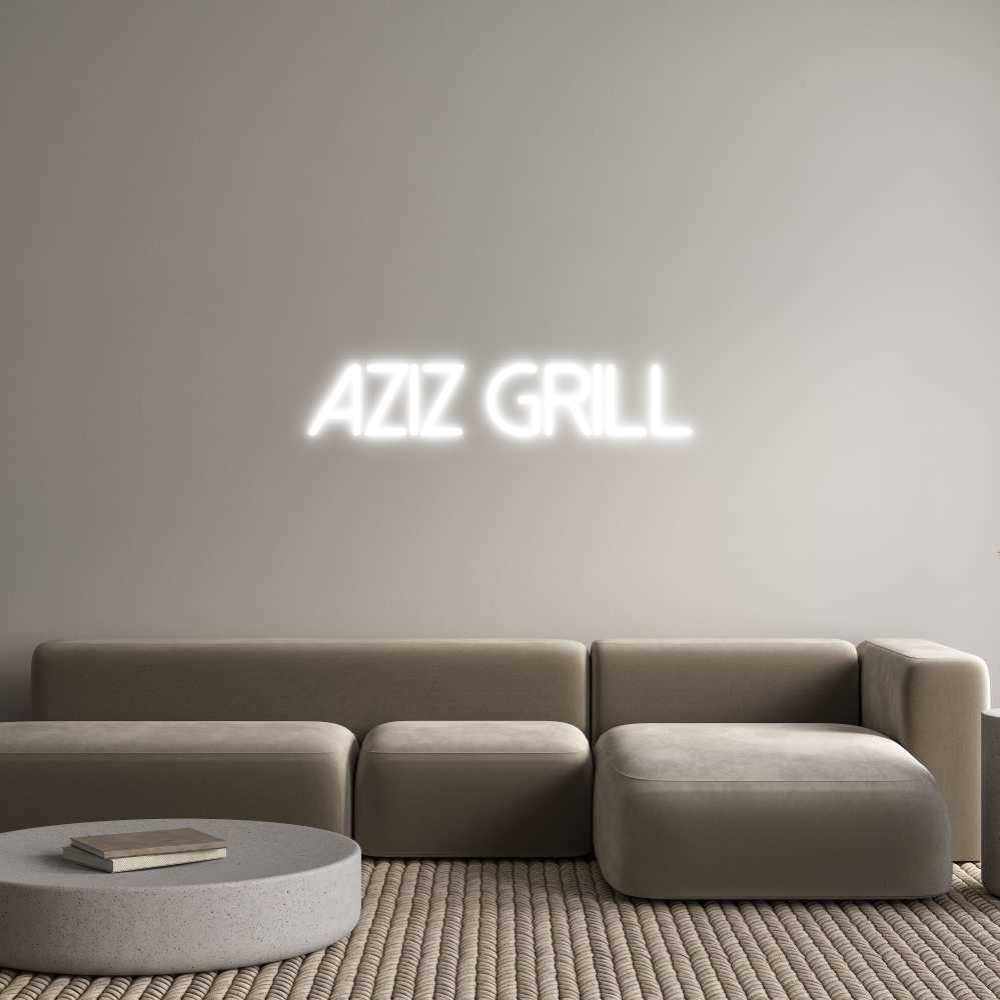 Individuelles Neon: Aziz Grill
