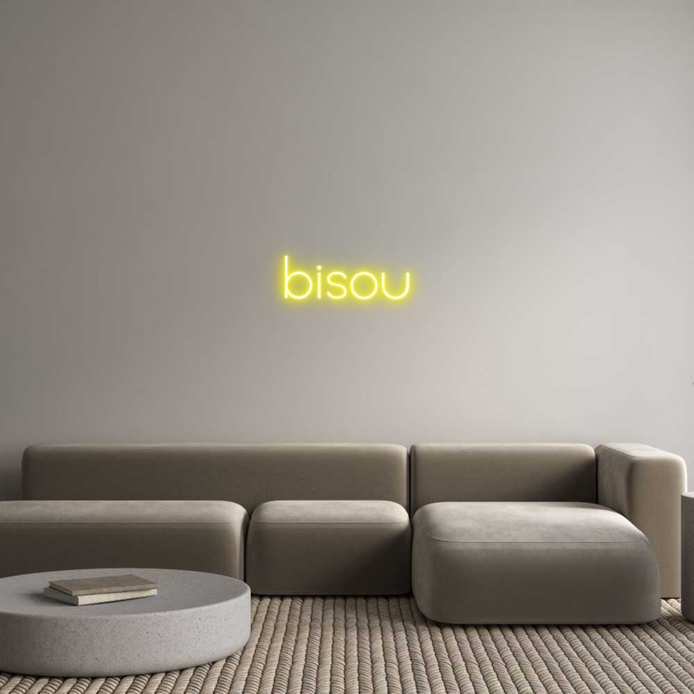 Individuelles Neon: bisou