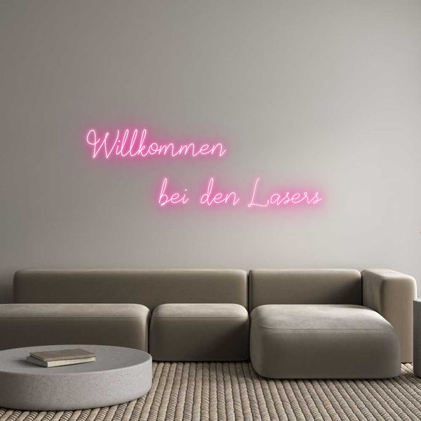 Individuelles Neon: Willkommen
 ...