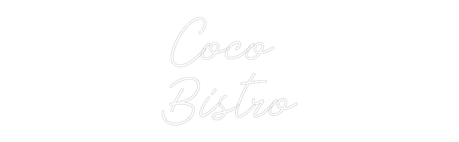 Individuelles Neon: Coco 
Bistro
