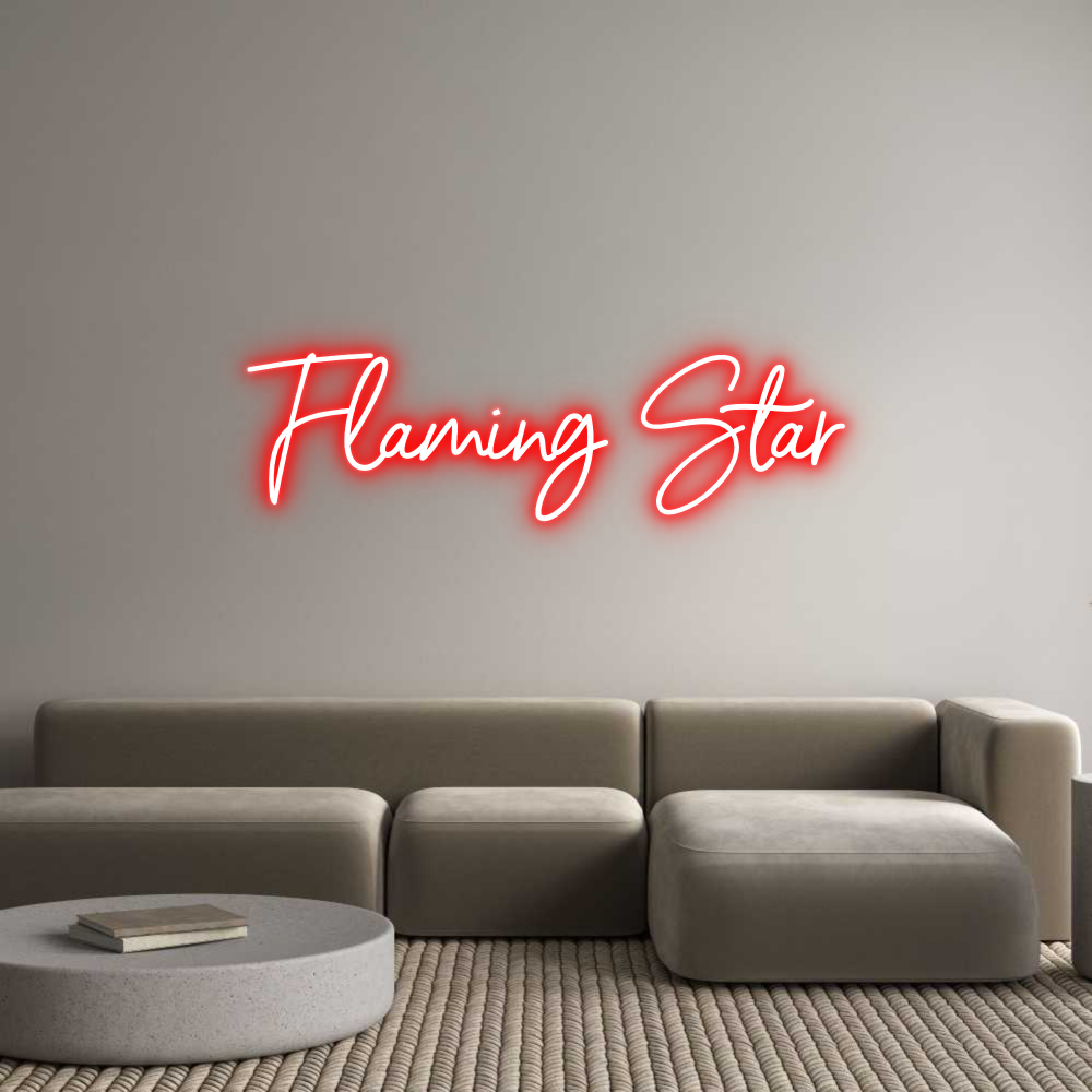 Individuelles Neon: Flaming Star
