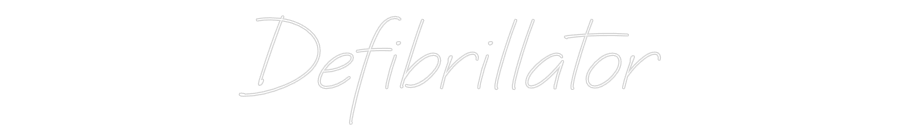 Individuelles Neon: Defibrillator
