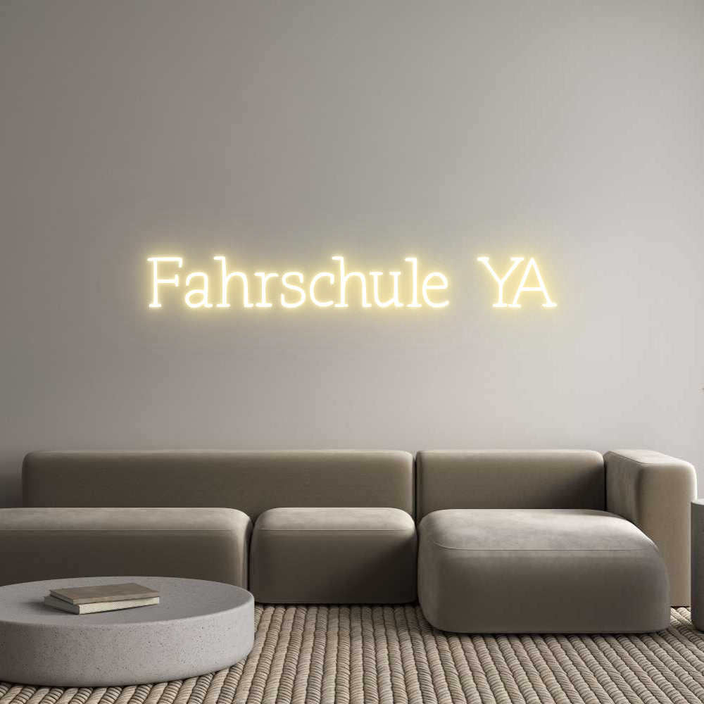 Individuelles Neon: Fahrschule YA