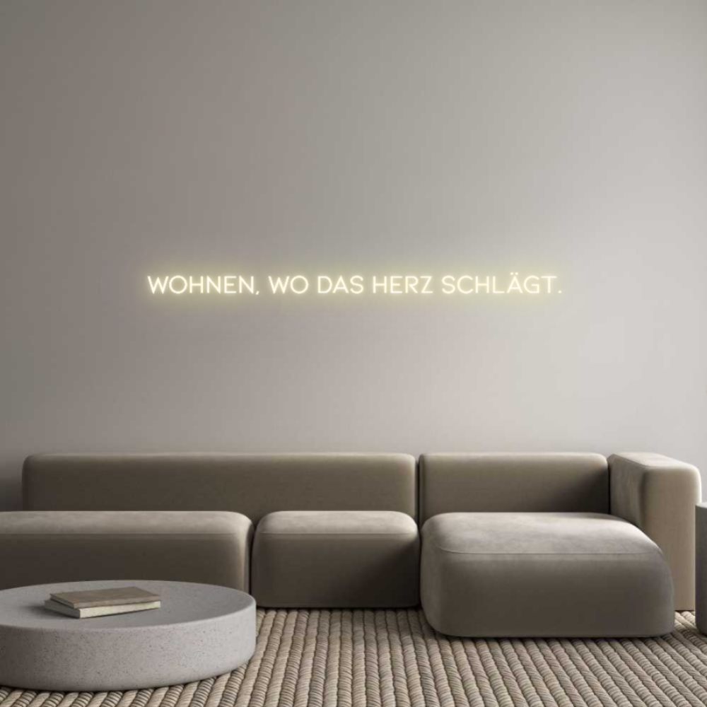 Individuelles Neon: Wohnen, wo da...