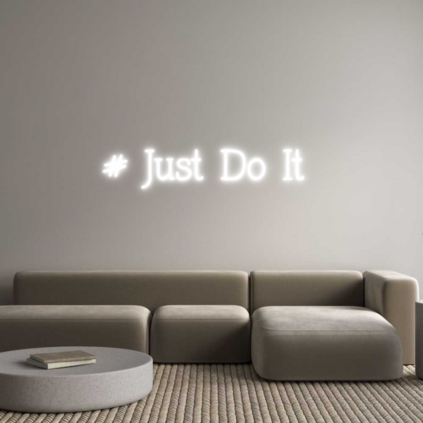 Individuelles Neon: # Just Do It