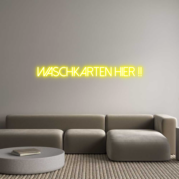 Individuelles Neon: WASCHKARTEN h...