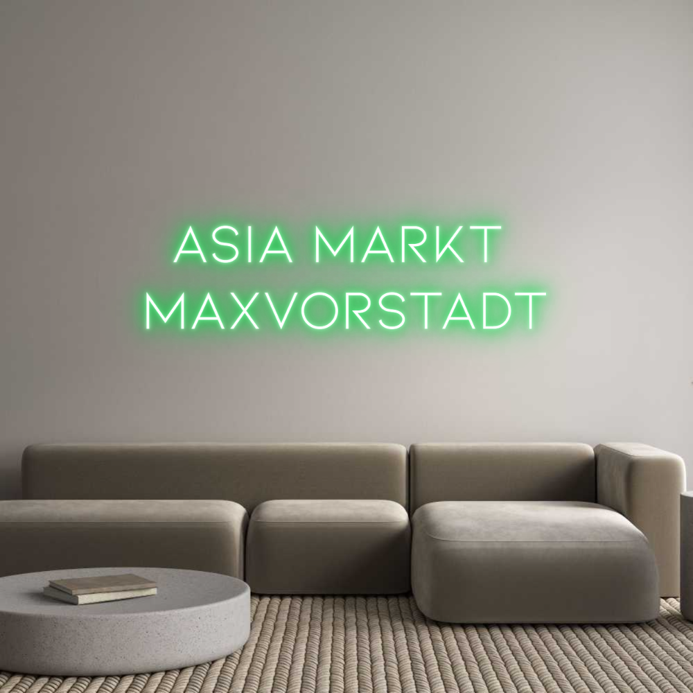 Individuelles Neon: ASIA MARKT 
...