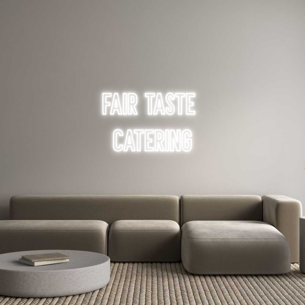 Individuelles Neon: FAIR TASTE 
...